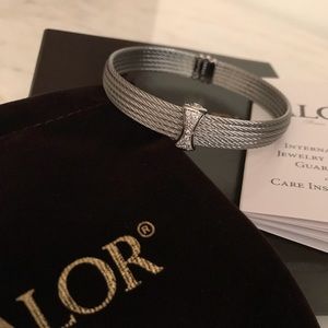 Alor 18K & Stainless Steel Diamond Cable Bracelet
